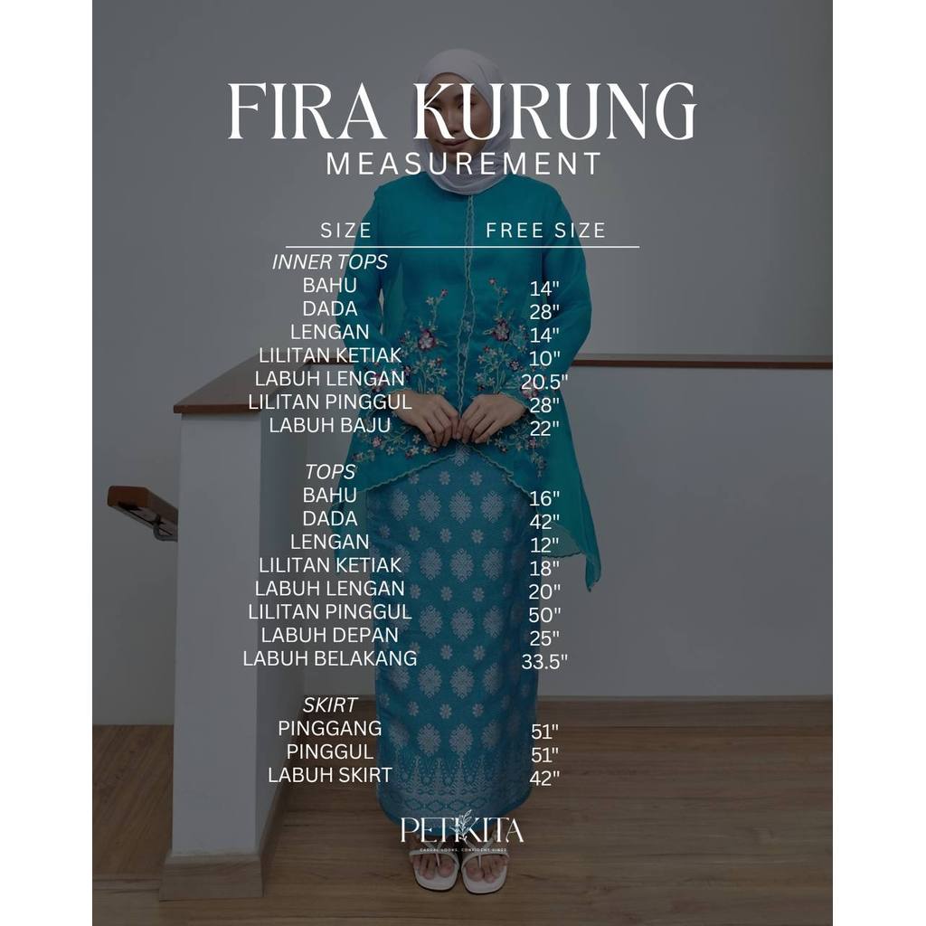 FIRA KURUNG BY PETIKITA RAYA 2026 - TEAL