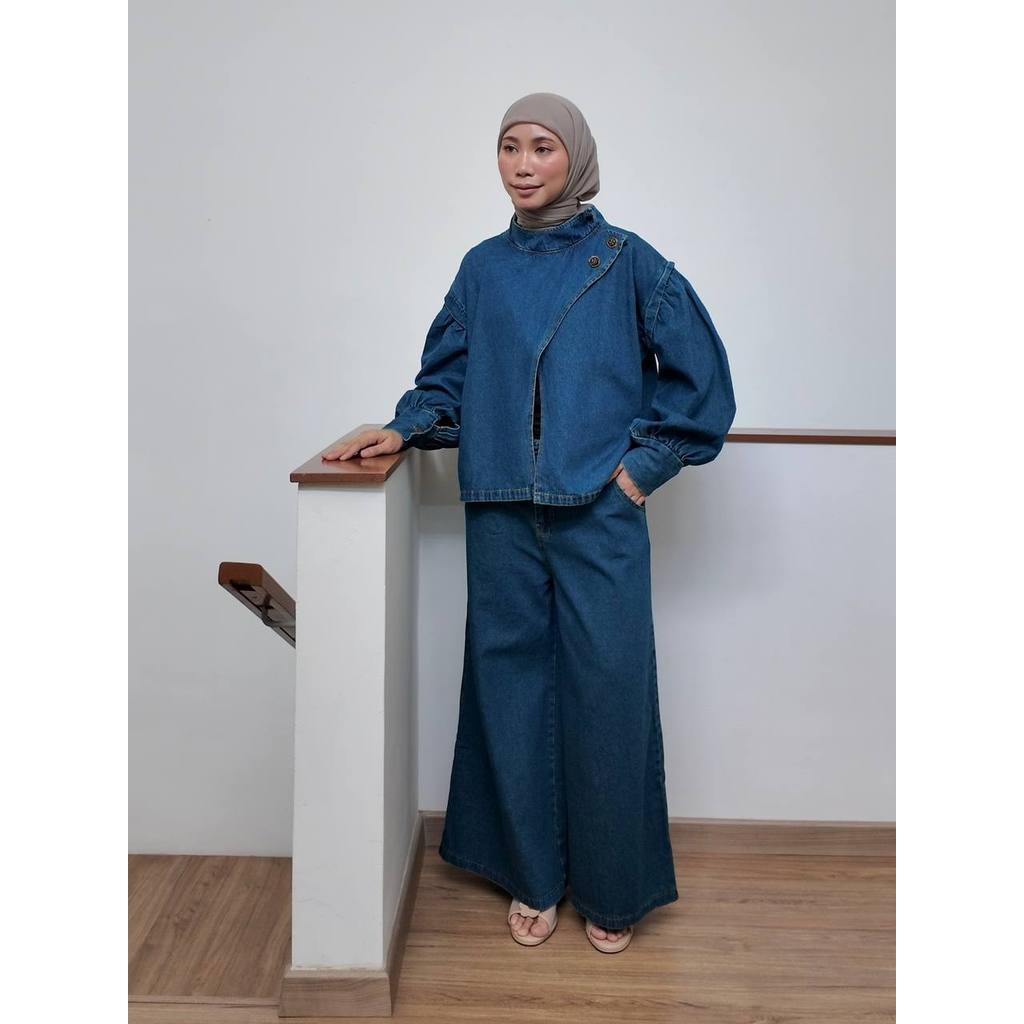 NURA SET PETIKITA KASUAL-MEDIUM BLUE