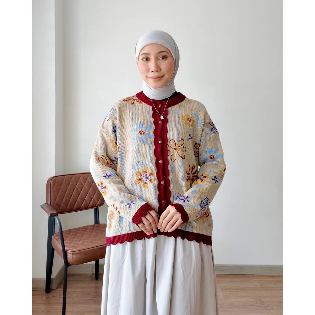 HITOMI KARDIGAN PETIKITA KASUAL