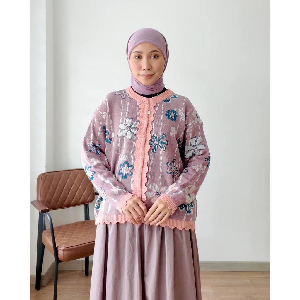 HITOMI KARDIGAN PETIKITA KASUAL