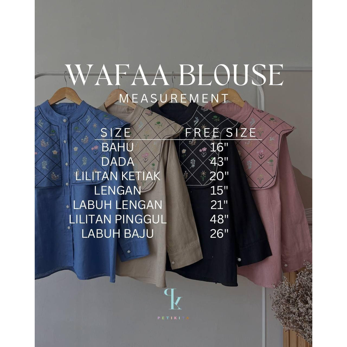 WAFAA BLOUSE BY PETIKITA CASUAL