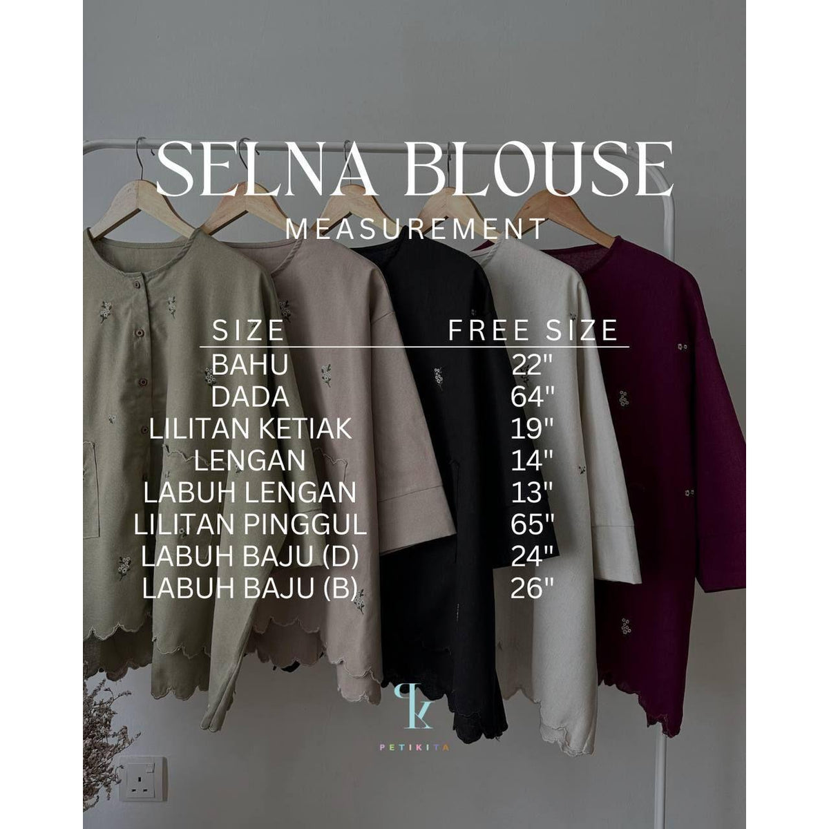 SELNA BLOUSE BY PETIKITA CASUAL