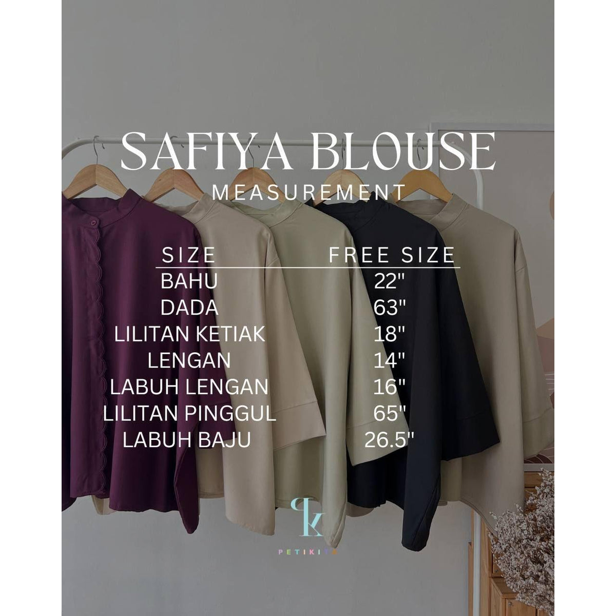 SAFIYA BLOUSE BY PETIKITA CASUAL