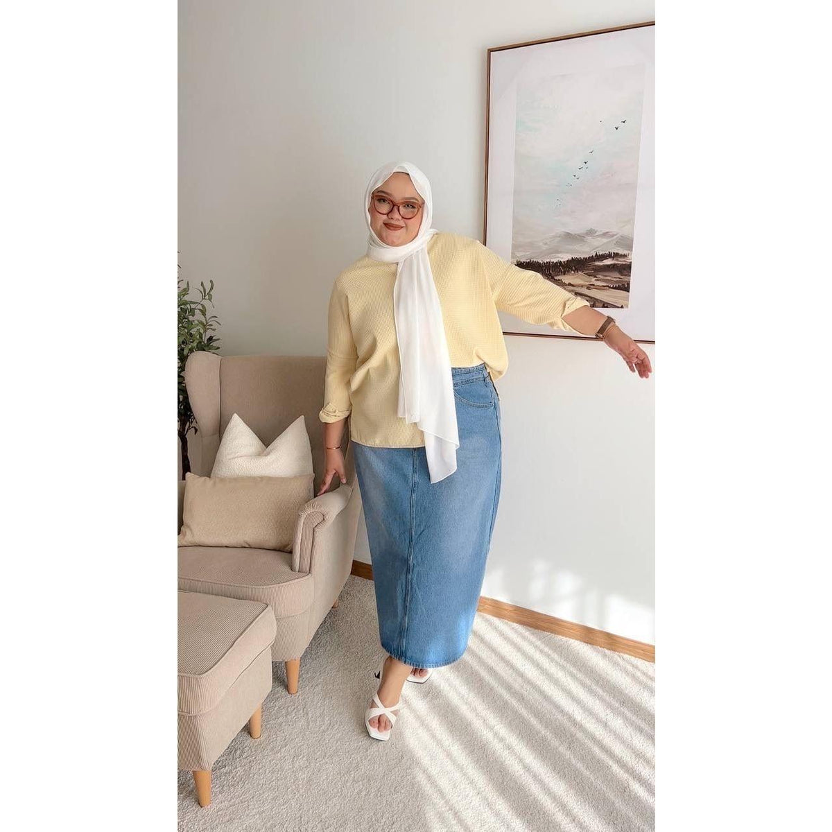 NARIS BLOUSE BY PETIKITA CASUAL (PLUS SIZE)