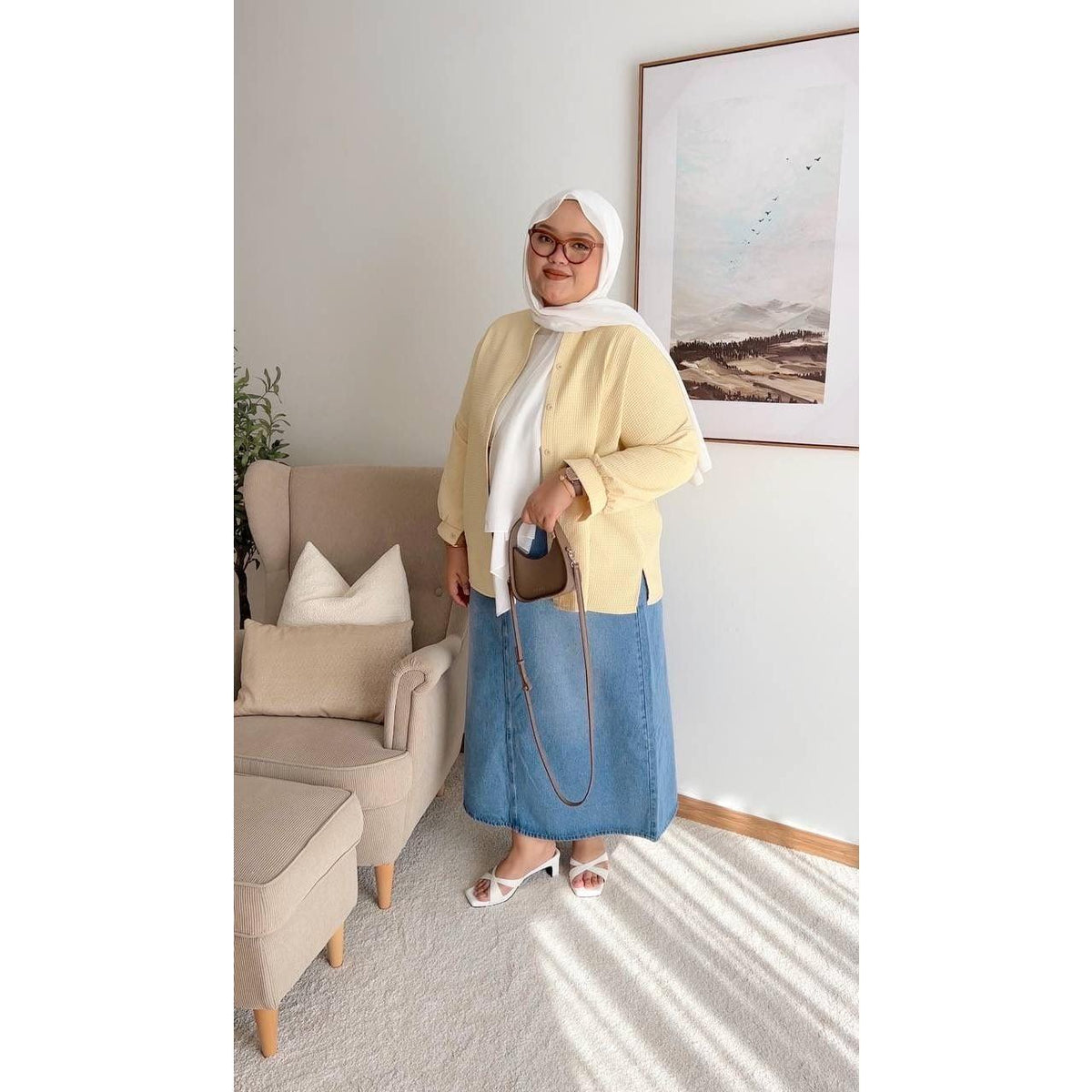 NARIS BLOUSE BY PETIKITA CASUAL (PLUS SIZE)