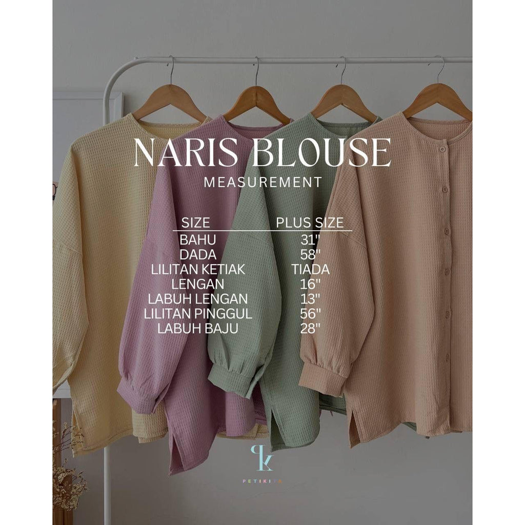 NARIS BLOUSE BY PETIKITA CASUAL (PLUS SIZE)
