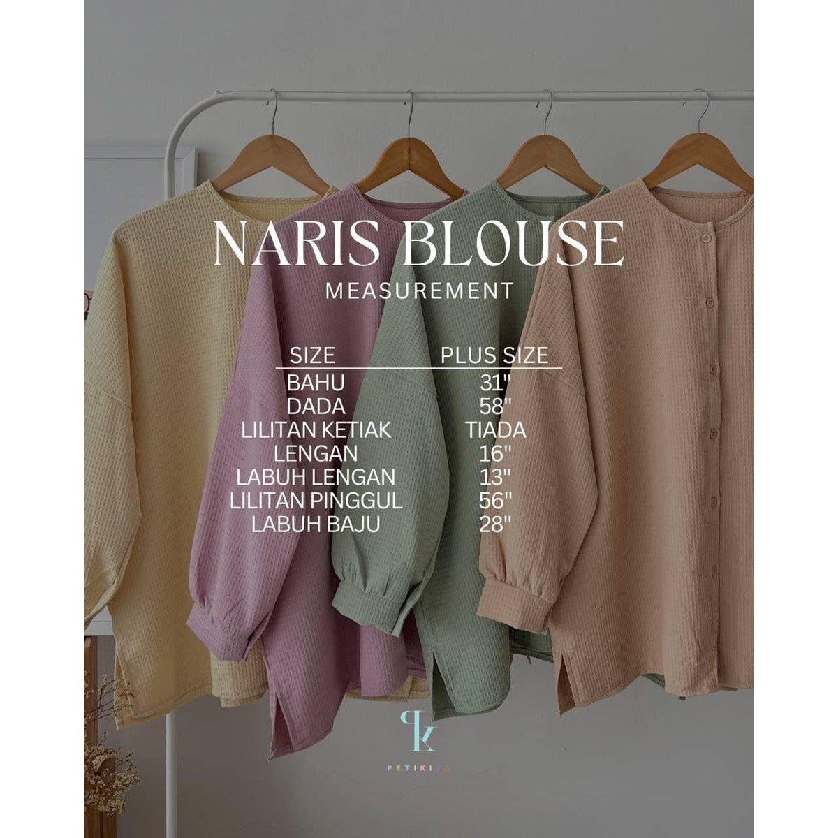 NARIS BLOUSE BY PETIKITA CASUAL (PLUS SIZE)