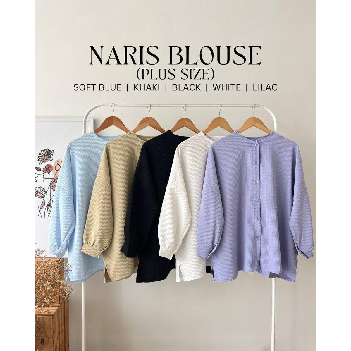 NARIS BLOUSE BY PETIKITA CASUAL (PLUS SIZE)