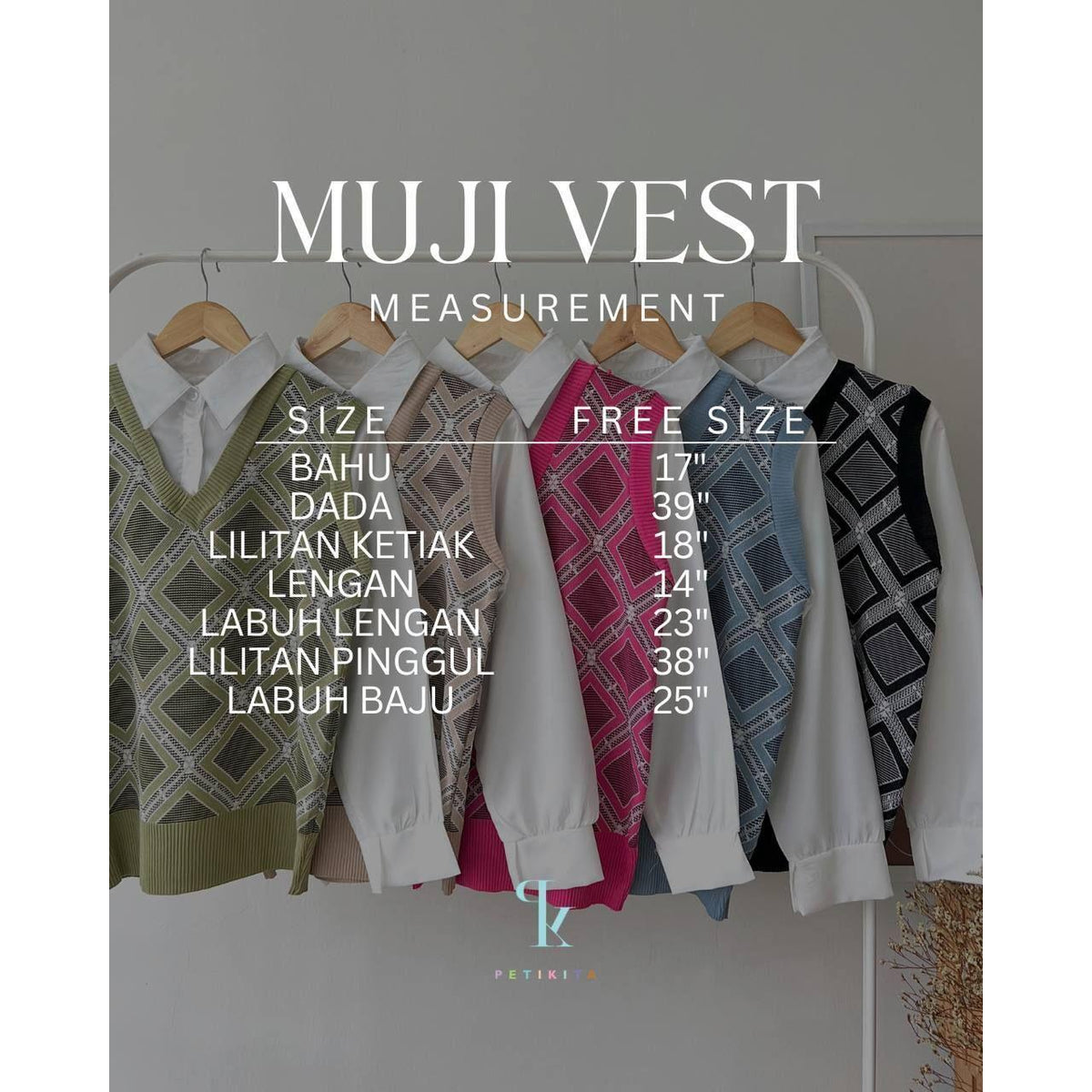 MUJI VEST BY PETIKITAA CASUAL