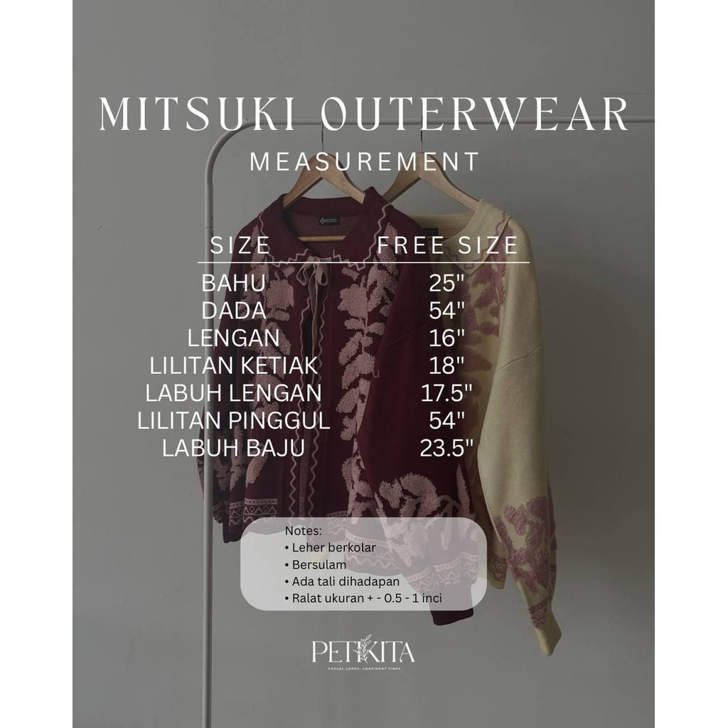 MITSUKI KARDIGAN PETIKITA KASUAL