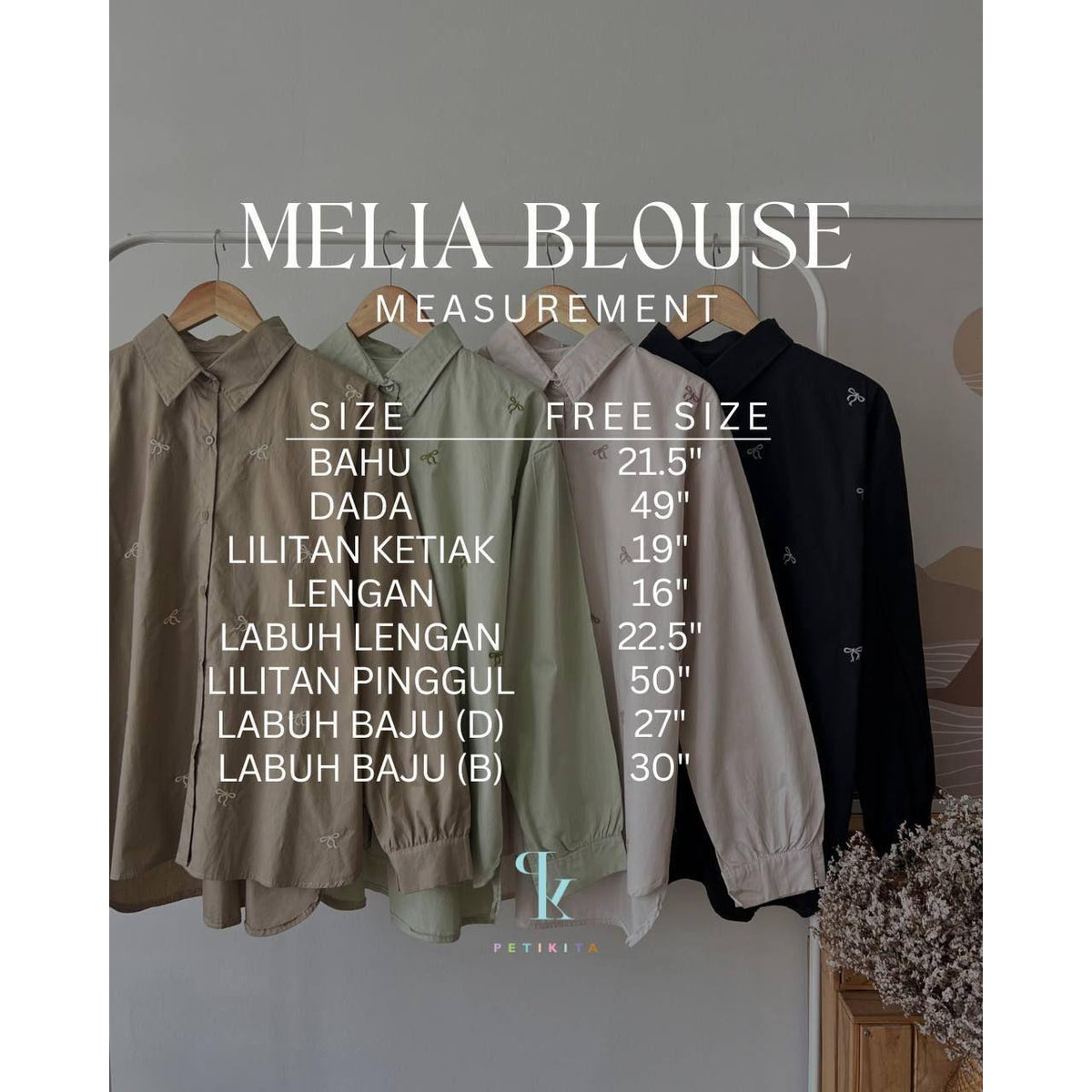 MELIA BLOUSE BY PETIKITA CASUAL