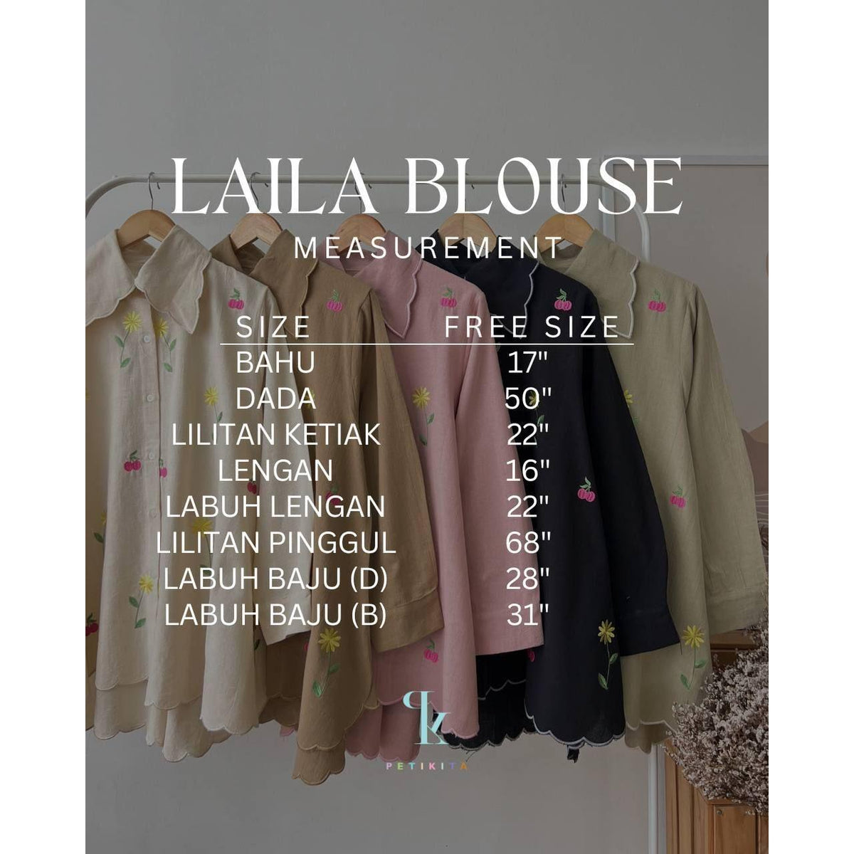LAILA BLOUSE BY PETIKITA CASUAL