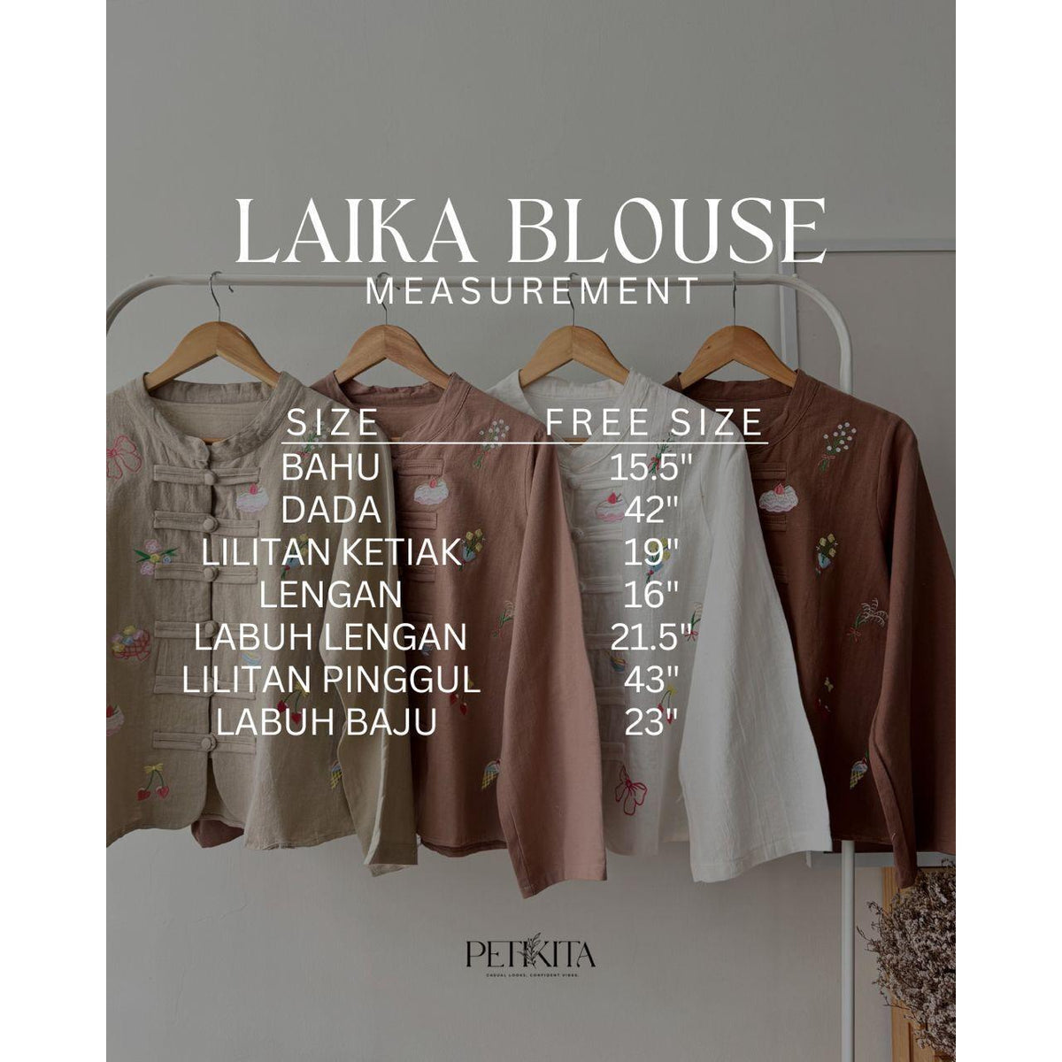 LAIKA BLOUSE BY PETIKITA CASUAL