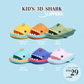 KIDS 3D SHARK SLIPPERS - 2 TONED