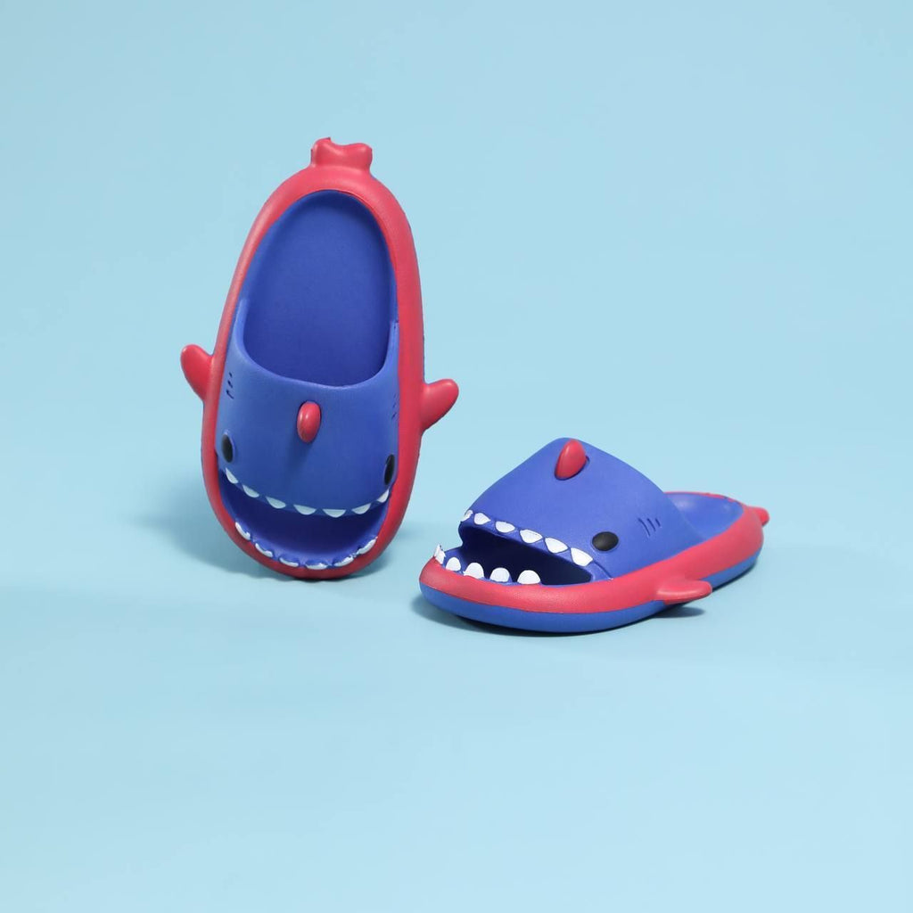 KIDS 3D SHARK SLIPPERS - 2 TONED