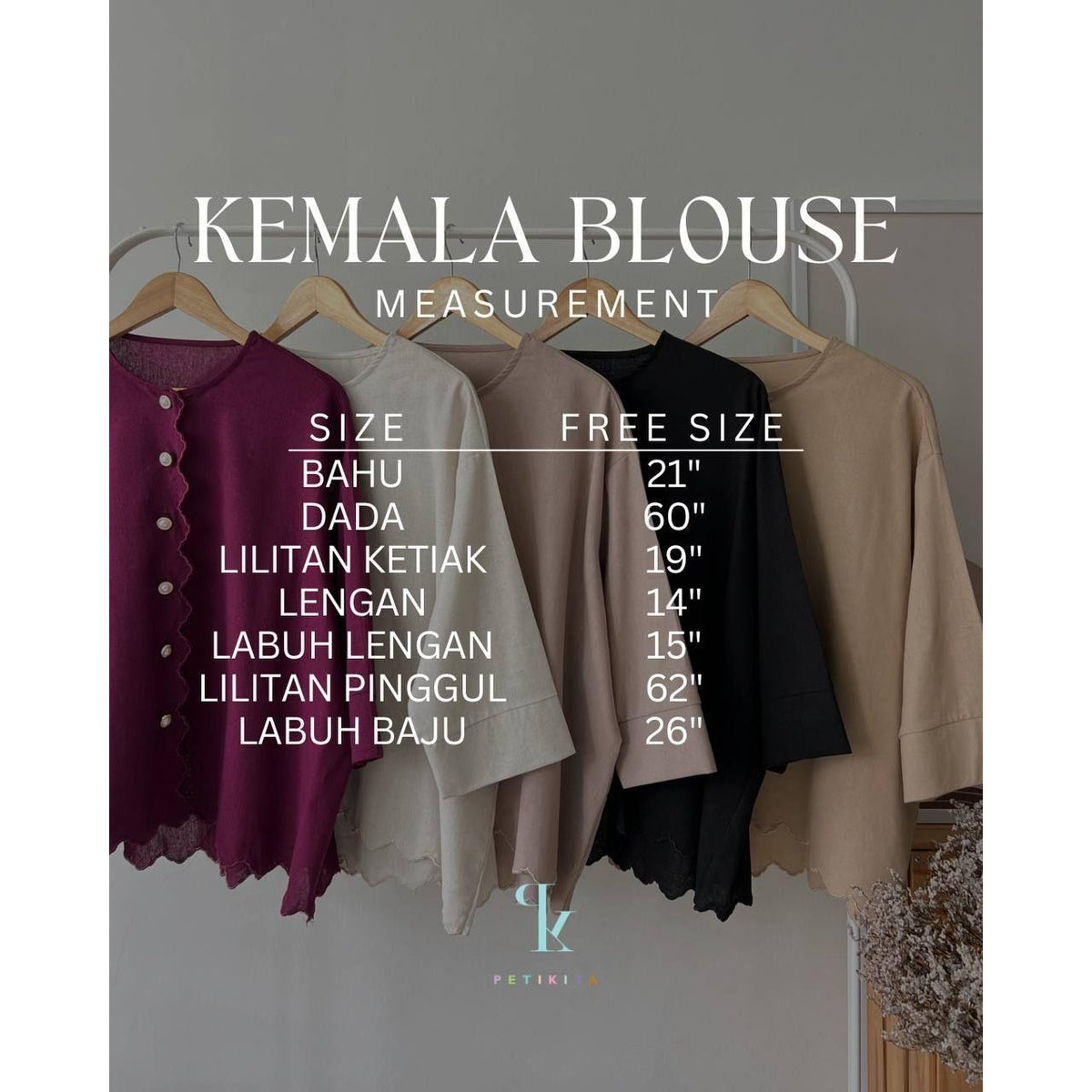 KEMALA BLOUSE BY PETIKITA CASUAL
