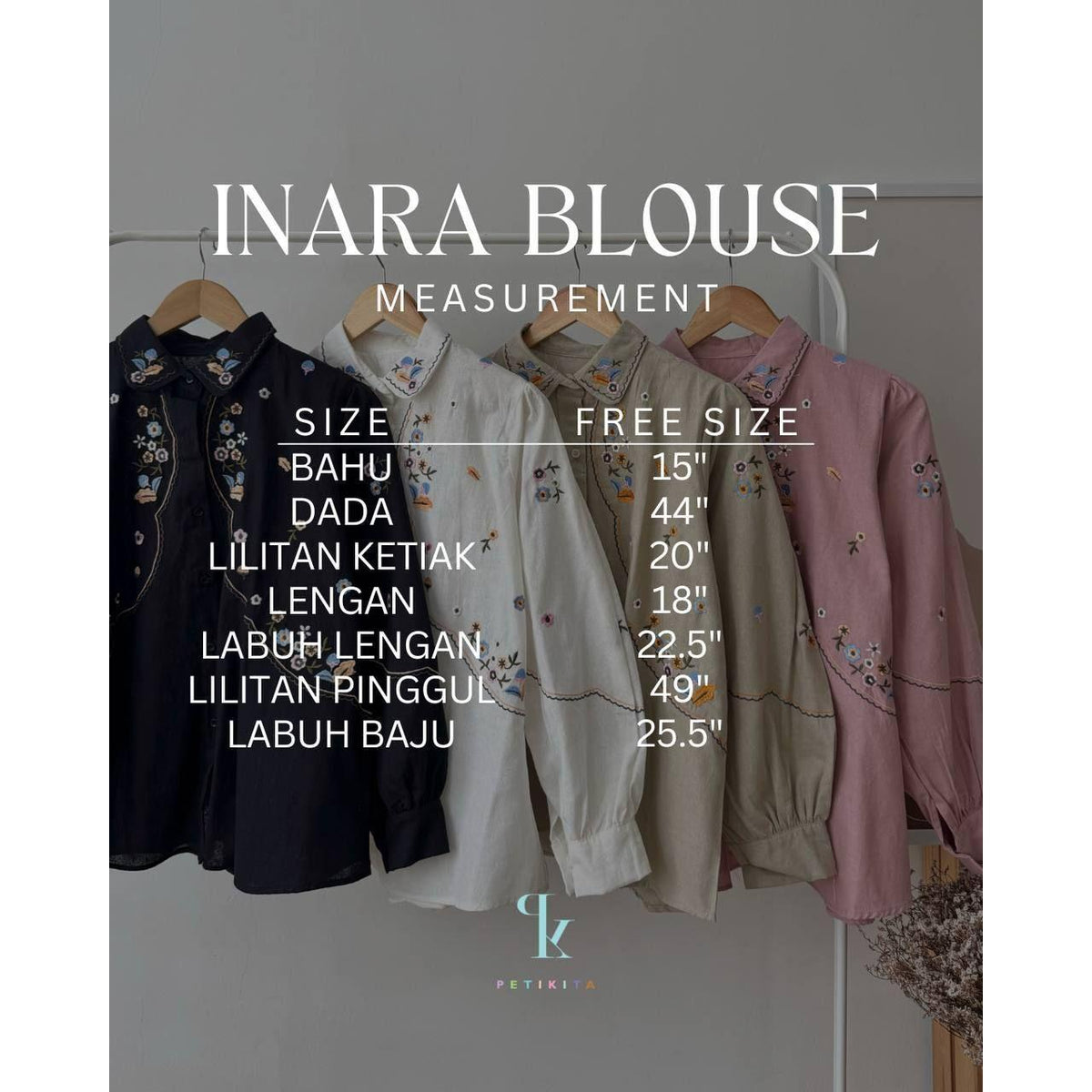 INARA BLOUSE BY PETIKITA CASUAL