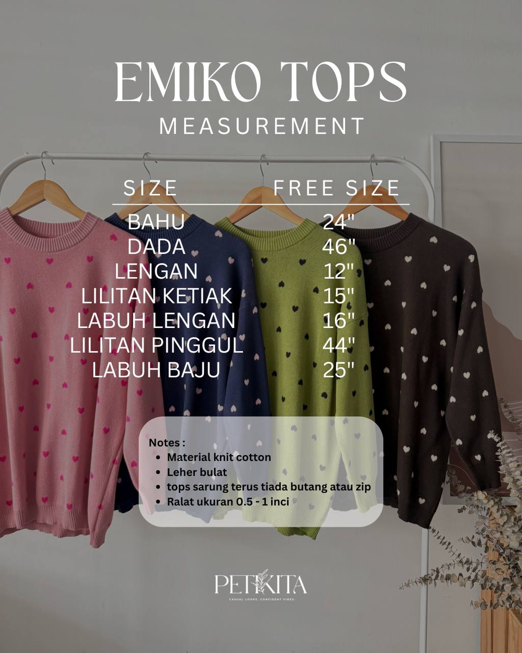 EMIKO TOPS BY PETIKITA KASUAL