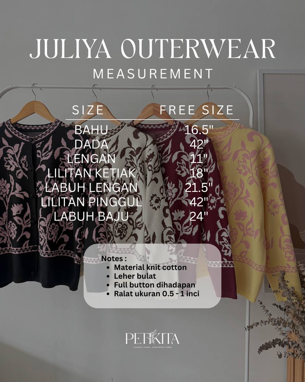 JULIYA OUTERWEAR BY PETIKITA CASUAL
