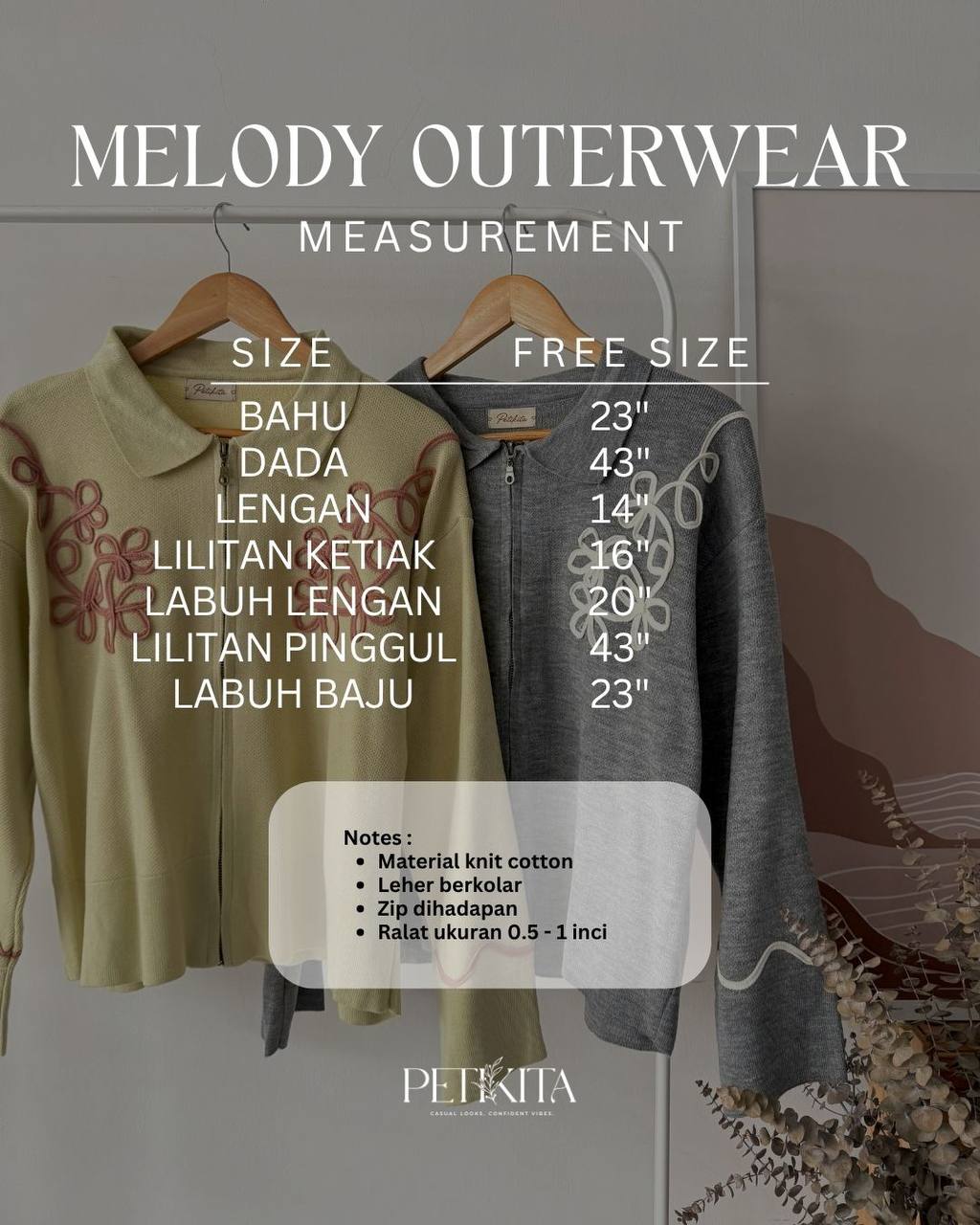 MELODY OUTERWEAR BY PETIKITA CASUAL