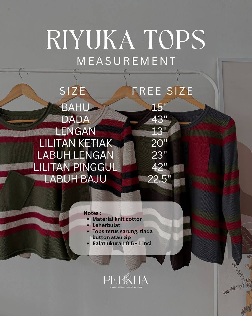 RIYUKA TOPS BY PETIKITA CASUAL