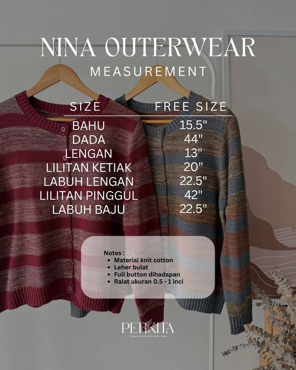 NINA OUTERWEAR BY PETIKITA CASUAL