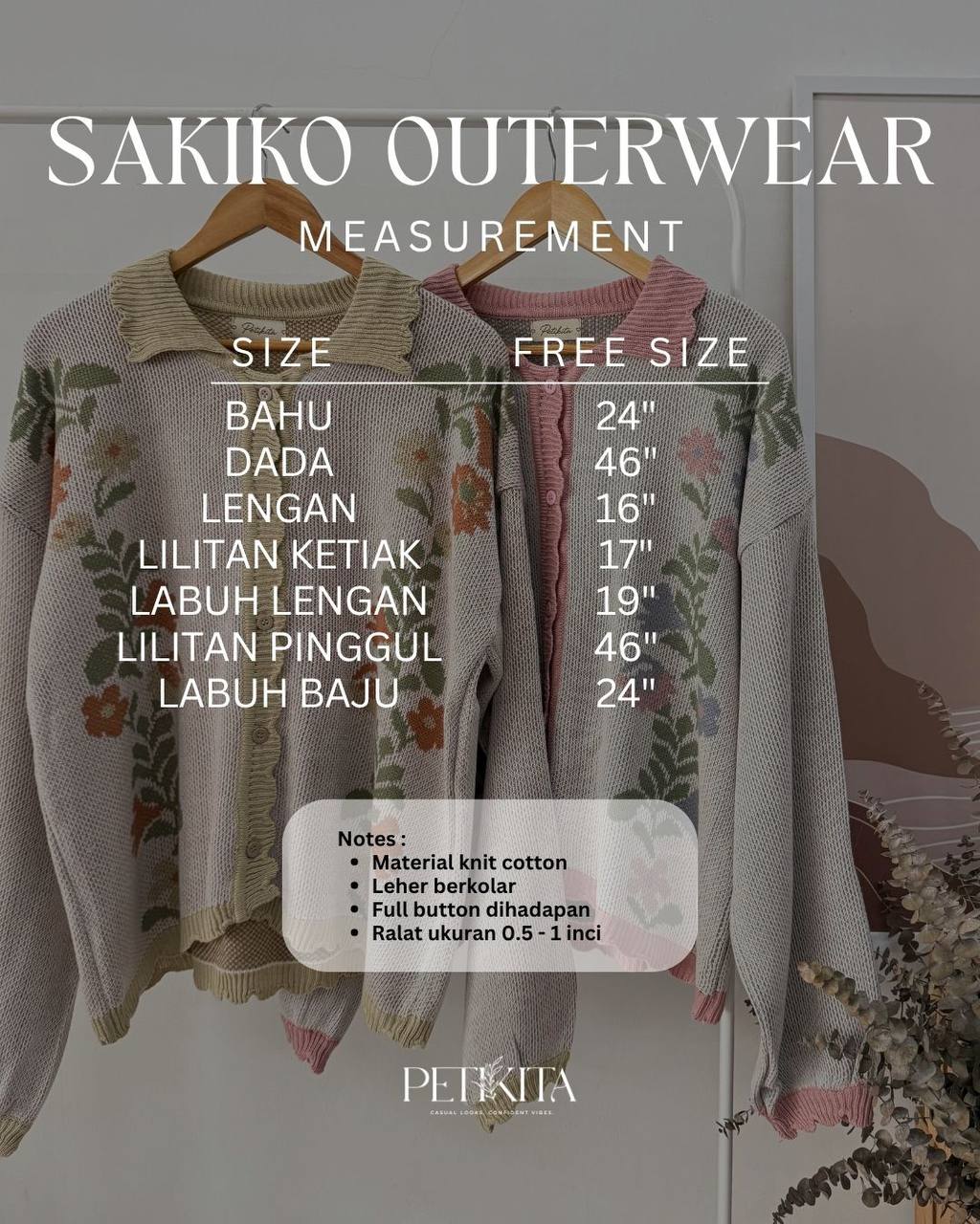 SAKIKO OUTERWEAR BY PETIKITA CASUAL