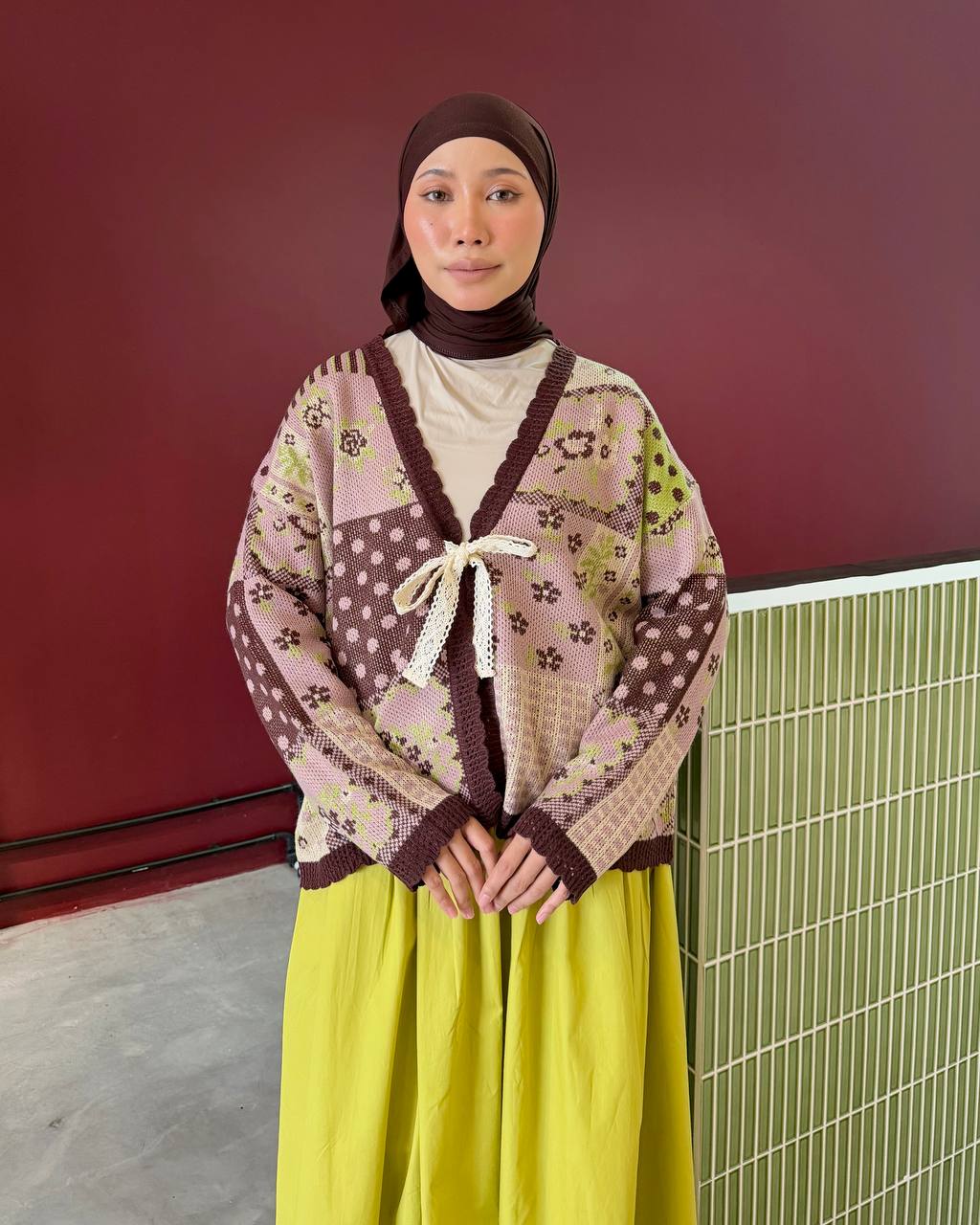 ICHIRO KARDIGAN PETIKITA KASUAL