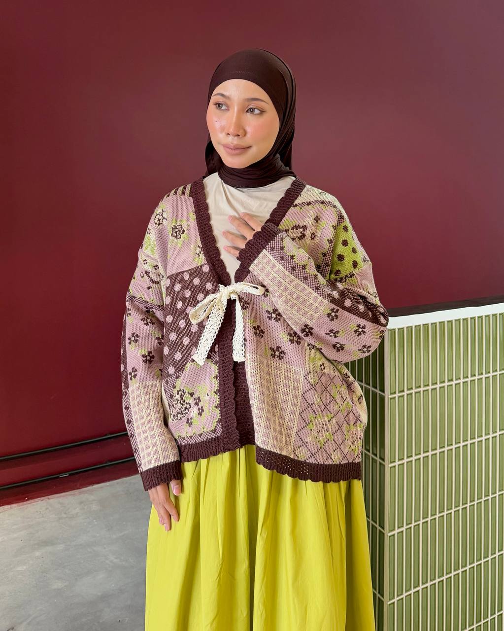 ICHIRO KARDIGAN PETIKITA KASUAL
